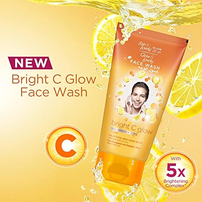 Glow & Lovely BRIGHTENING FACE WASH FOR ENERGISED AND RADIANT SKIN, HELPS FADE DARK SPOTS, BRIGHT C GLOW, WITH VITAMIN C, 150ML - Image 4